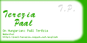 terezia paal business card