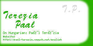 terezia paal business card